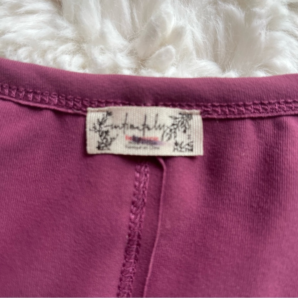 Free People Intimately Purple Corset Long Sleeve Bodysuit Size M - Picture 7 of 8